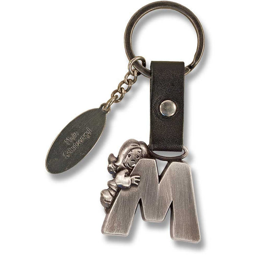 Guardian Angel Keychain Letter M