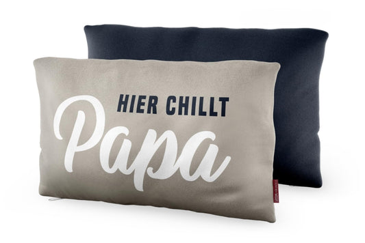 La Vida Cotton Cushion, "DAD CHILLS HERE" Rectangular, 40 x 25 cm
