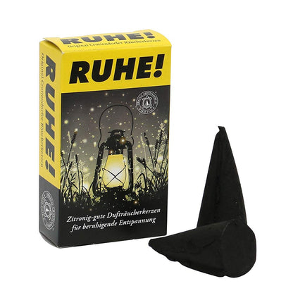 Crottendorfer Räucherkerzen zitronig Gute Dufträucherkerzen Ruhe schwarz, Größe XL, 4 Stück