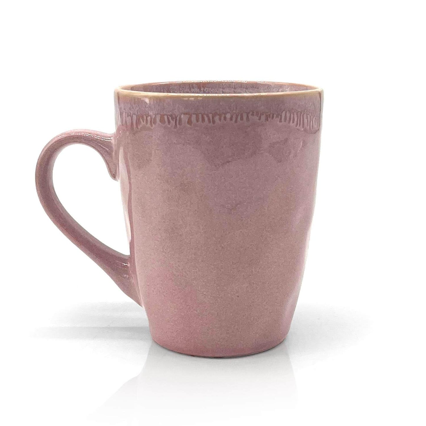 Mea-Living STONEWARE Mug with Handle, pink, handmade stoneware, 400 ml, beautiful handmade tableware