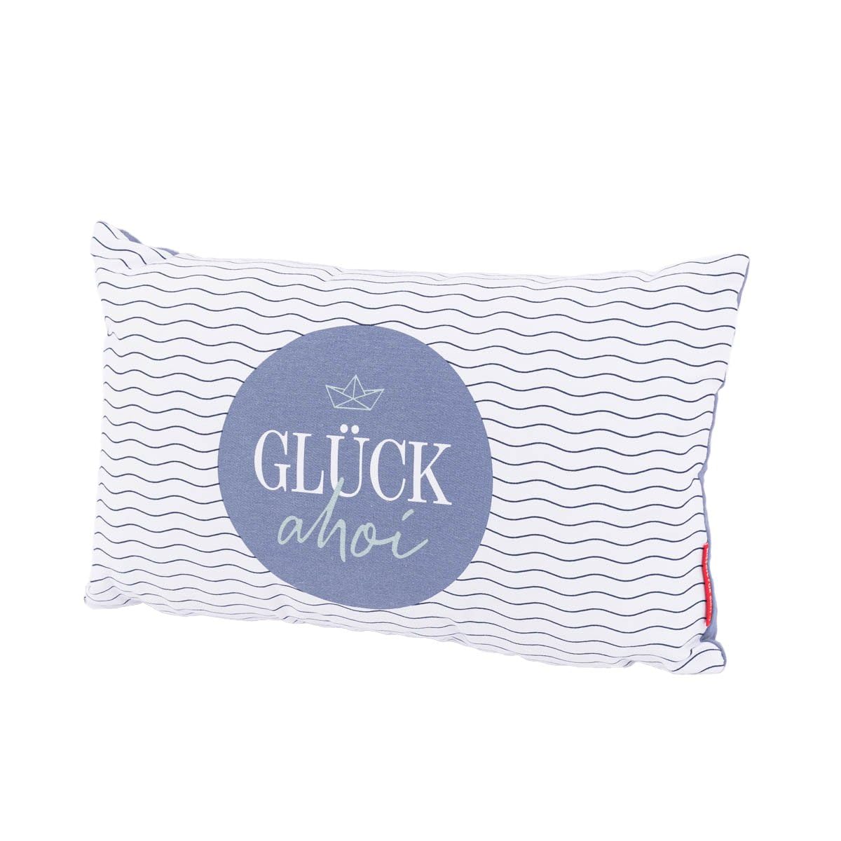 La Vida Cotton Cushion, "Glück AHOI", Rectangular, 40 x 25 cm