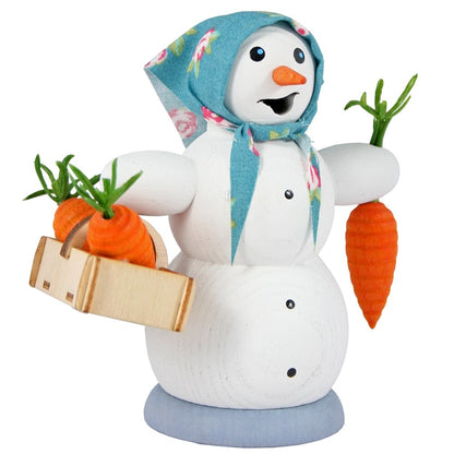 Kuhnert Smokerman/Incense Figurine Made of Wood - Snowman in Various Designs - Approx. 13 cm - Made in Germany