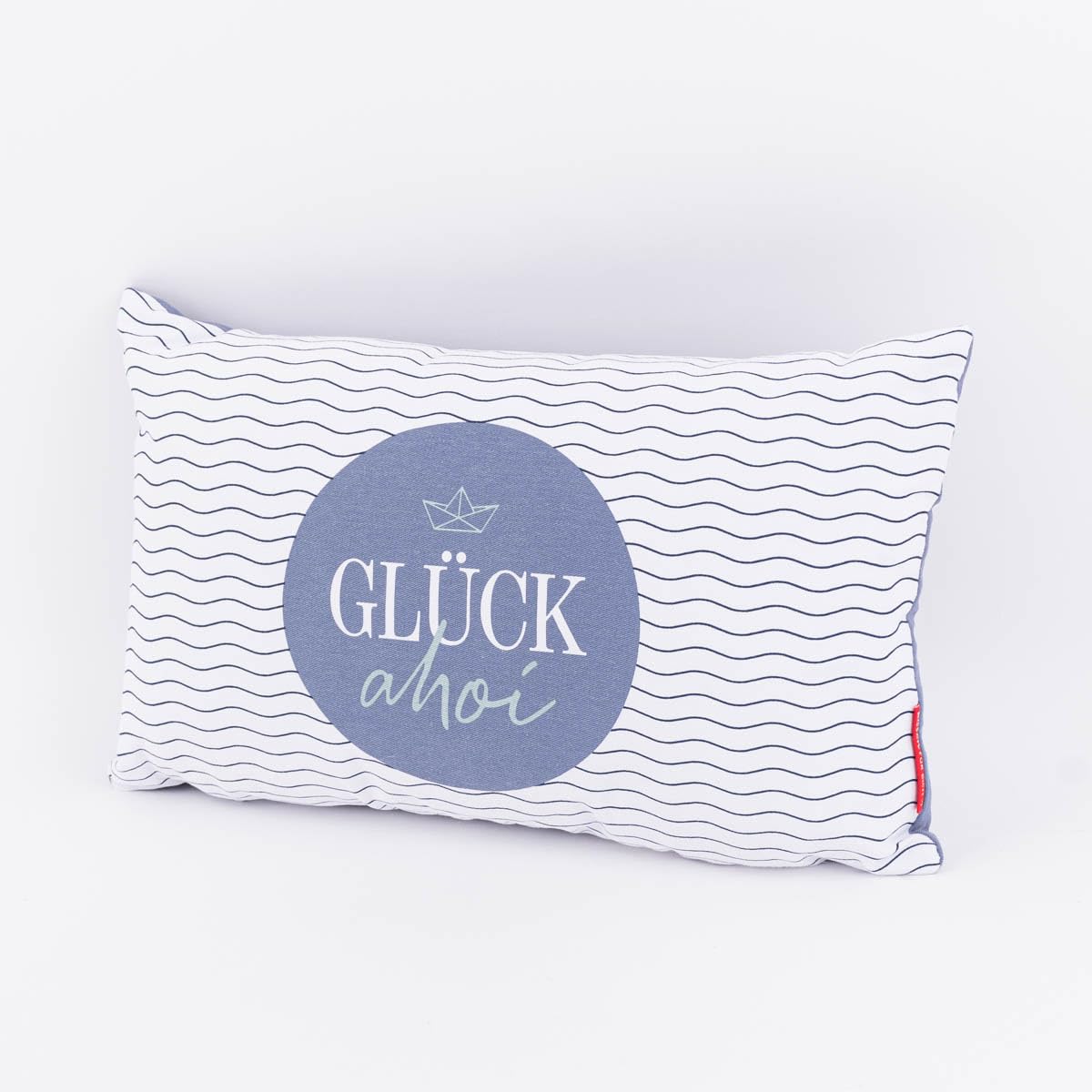 La Vida Cotton Cushion, "Glück AHOI", Rectangular, 40 x 25 cm