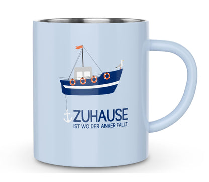 La Vida Edelstahl-Thermobecher, Doppelwandig,  250ml mit maritimen Motiven