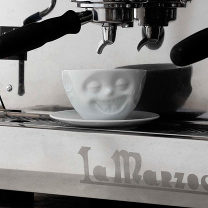 FIFTYEIGHT PRODUCTS / Tazze / Tazza da caffè "Che ride" (Porcellana, 200 ml, bianca, Made in Germany)