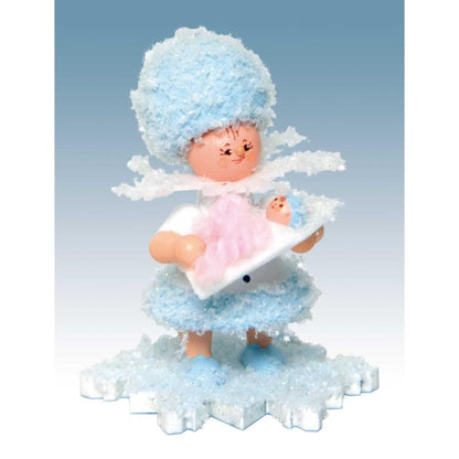 Kuhnert Woodturning Snowflake with Baby Girl - 5 cm