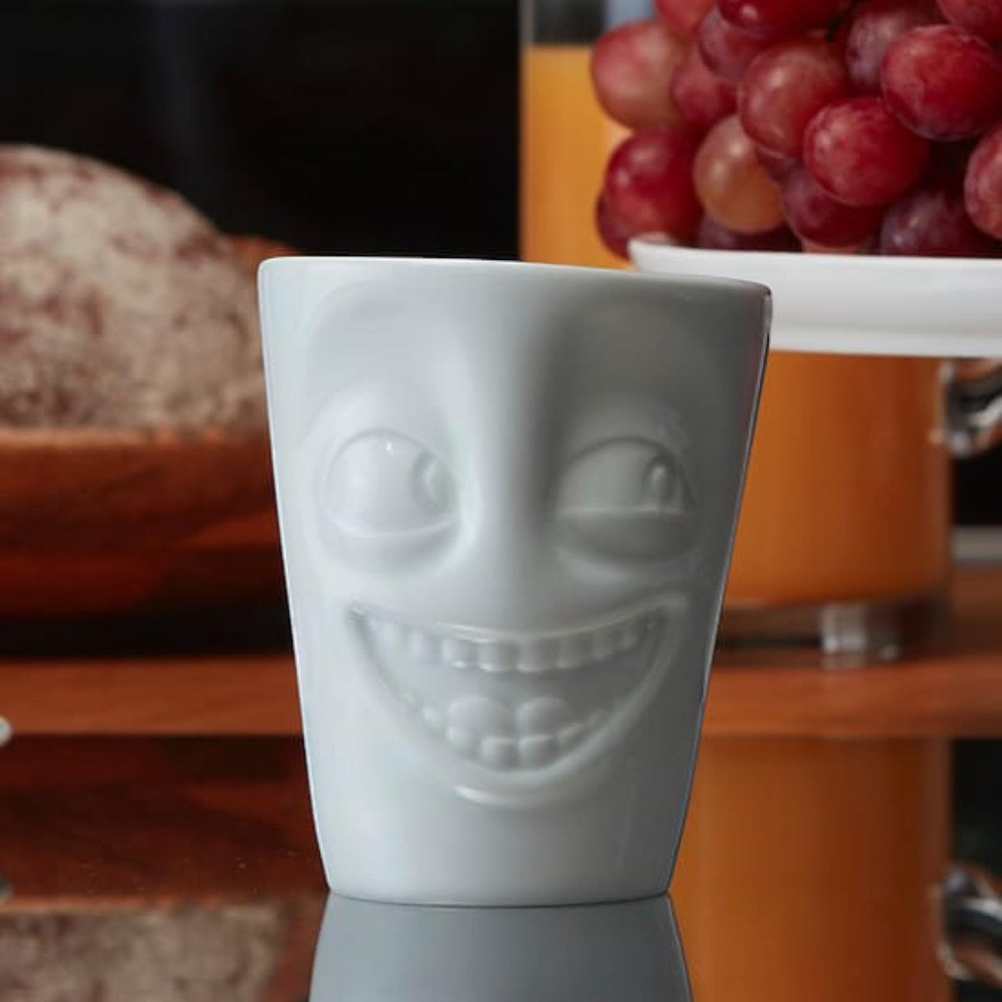 FIFTYEIGHT PRODUCTS / Handled Mug "Witzig" (Porcelain, 350ml, white, Made in Germany)