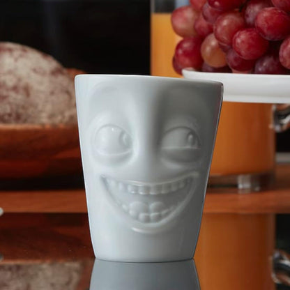 FIFTYEIGHT PRODUCTS / Handled Mug "Witzig" (Porcelain, 350ml, white, Made in Germany)