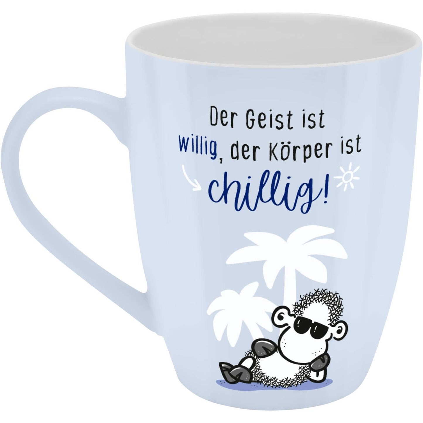 Sheepworld Becher mit Spruch | 350ml | Motiv "Chillig"