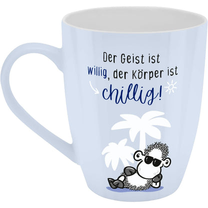 Sheepworld Becher mit Spruch | 350ml | Motiv "Chillig"