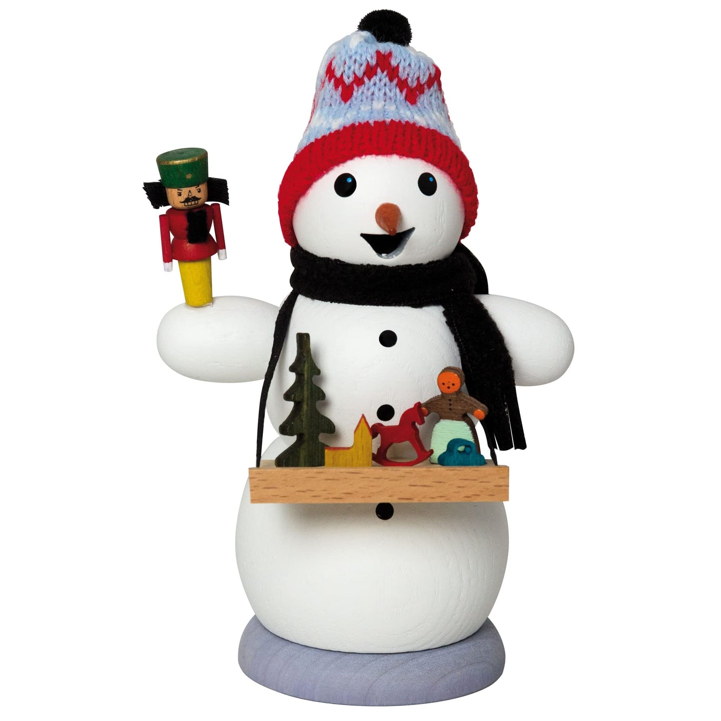 Kuhnert Rauchmann/Räucherfigur in legno - pupazzo di neve venditore ambulante al mercatino di Natale - ca. 13 cm - Made in Germany