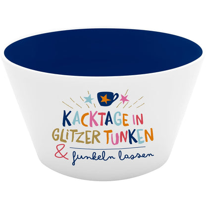 H:) PPY life bowl with "Let it sparkle" motif | Porcelain, height 7.7 cm, diameter 13.2 cm | Cereal bowl, breakfast, snack bowl | 74441