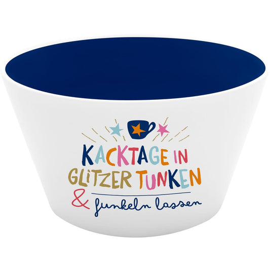 H:) PPY life bowl with "Let it sparkle" motif | Porcelain, height 7.7 cm, diameter 13.2 cm | Cereal bowl, breakfast, snack bowl | 74441
