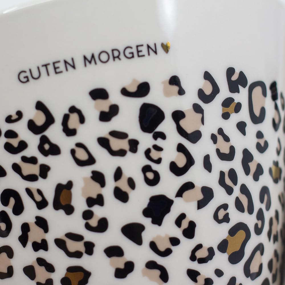 Graphic Workshop Espresso Cup with 100% Real Gold | Porcelain Cup | 50 ml | Good Morning