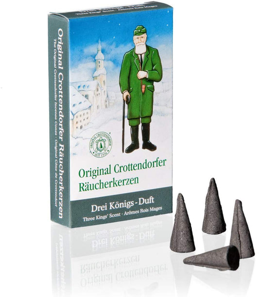 Crottendorfer Original Räucherkerzen - DREI Königs-Duft, 24 Stück, 1 Set, 1 Packung