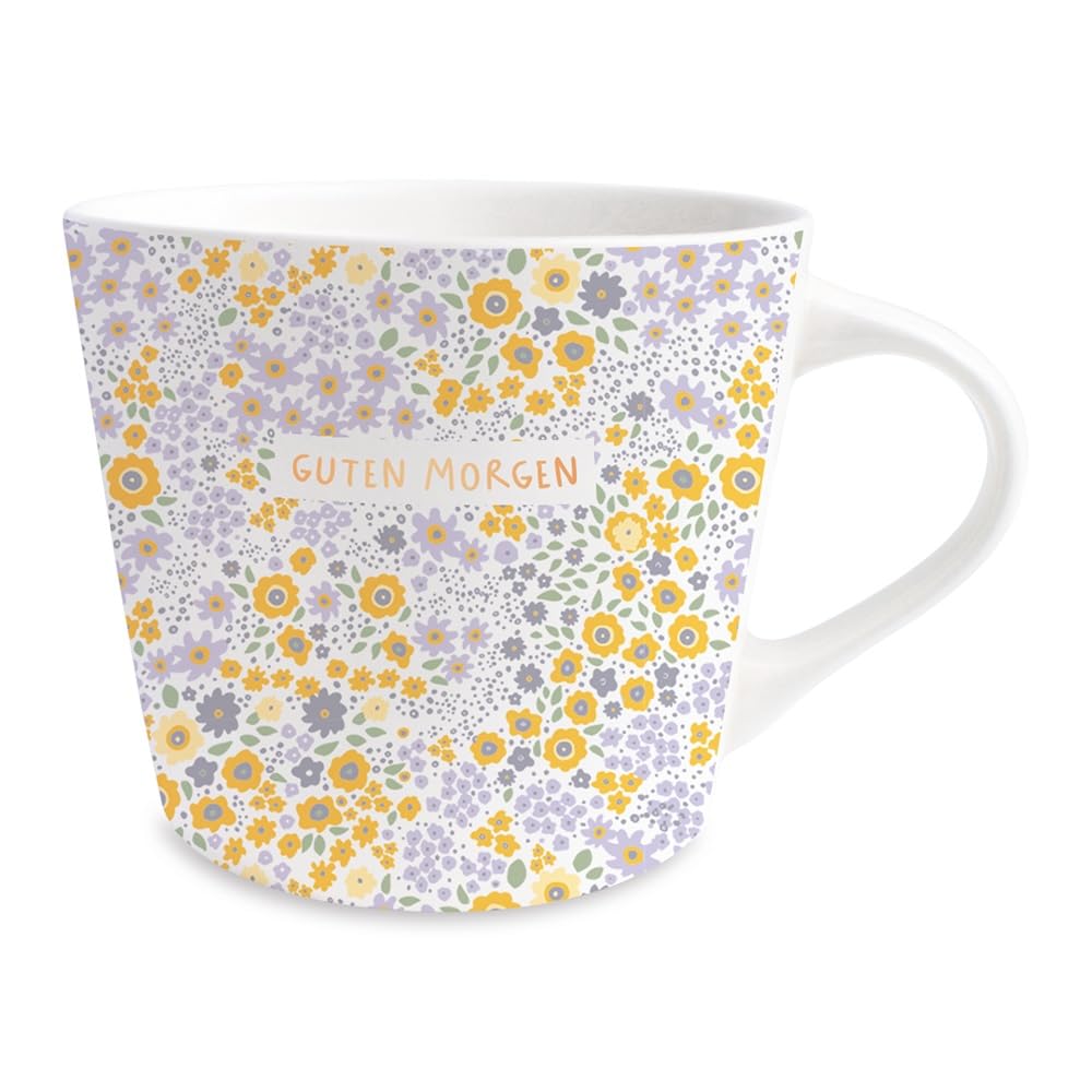 Graphics Workshop Coffee Mug with 100% Real Gold | Porcelain Mug | 420 ml | Good Morning