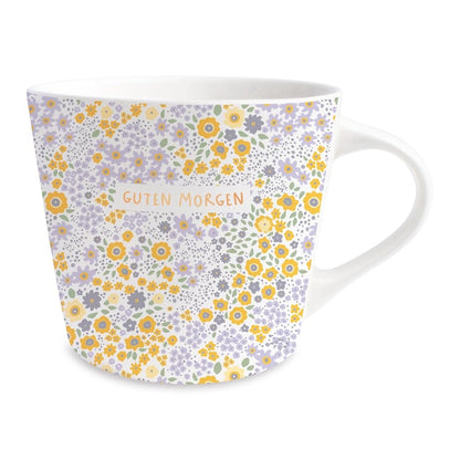 Graphics Workshop Coffee Mug with 100% Real Gold | Porcelain Mug | 420 ml | Good Morning