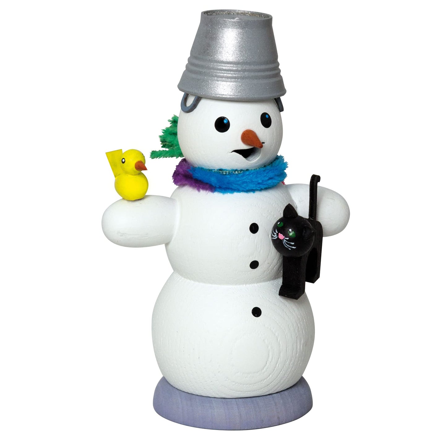 Kuhnert Smokerman/Incense Figurine Made of Wood - Snowman in Various Designs - Approx. 13 cm - Made in Germany