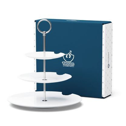 FIFTYEIGHT PRODUCTS / Food Temple - 3-tier (Porcelain, plate diameter 18-24 cm, white, Made in Germany)