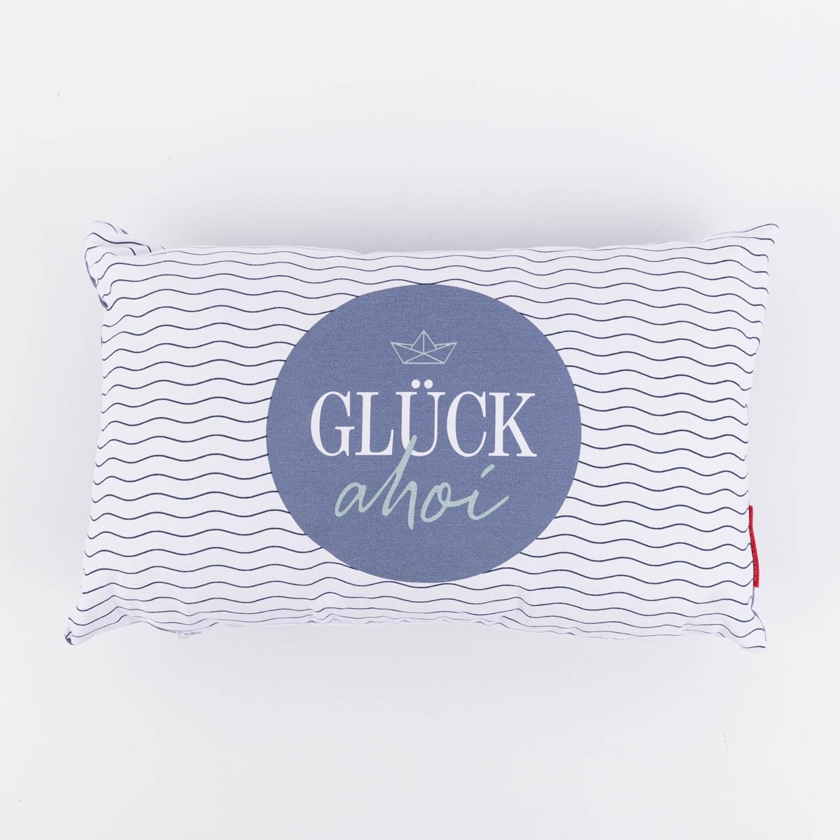 La Vida Cotton Cushion, "Glück AHOI", Rectangular, 40 x 25 cm