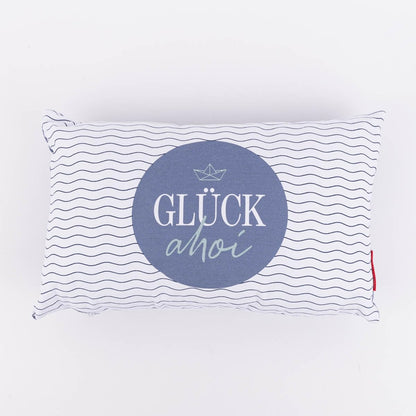La Vida Cotton Cushion, "Glück AHOI", Rectangular, 40 x 25 cm