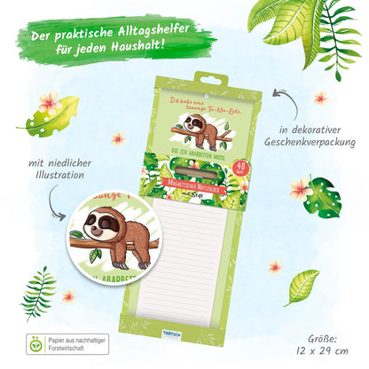 Trötsch Notepad with Pen and Sloth Magnet: Notepad Gift Gift Idea Reminder Memo Pad [Accessories] [Apr 20, 2023] Trötsch Verlag GmbH & Co. KG