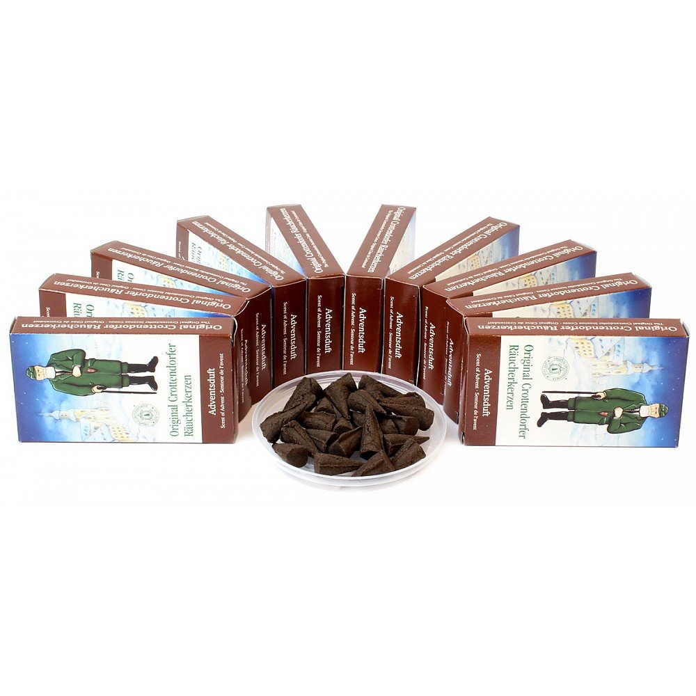 Original Crottendorfer Räucherkerzen - Confezione convenienza 10x24 - Profumo d'Avvento Monti Metalliferi