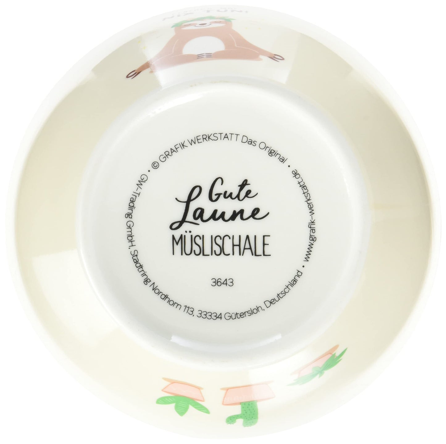 Grafik Werkstatt Muesli Bowl | Porcelain Bowl | Doing Nothing, Brown