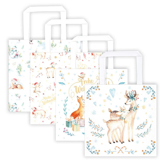 Trötsch Gift Bag Paper Bag Winter Forest Medium Set of 4: Carrier Bag Paper Bag Gift Bag Handle Bag Christmas Bag (Winter Forest Motifs) [Paperback] [Oct 01, 2021] Trötsch Verlag GmbH & Co. KG