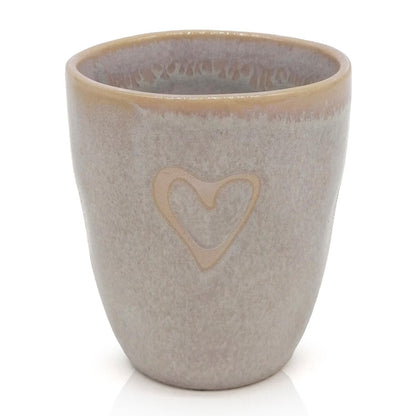 Mea-Living STONEWARE Espresso Cup Sand Heart, Handmade Stoneware, 150 ml, Beautiful Handmade Tableware