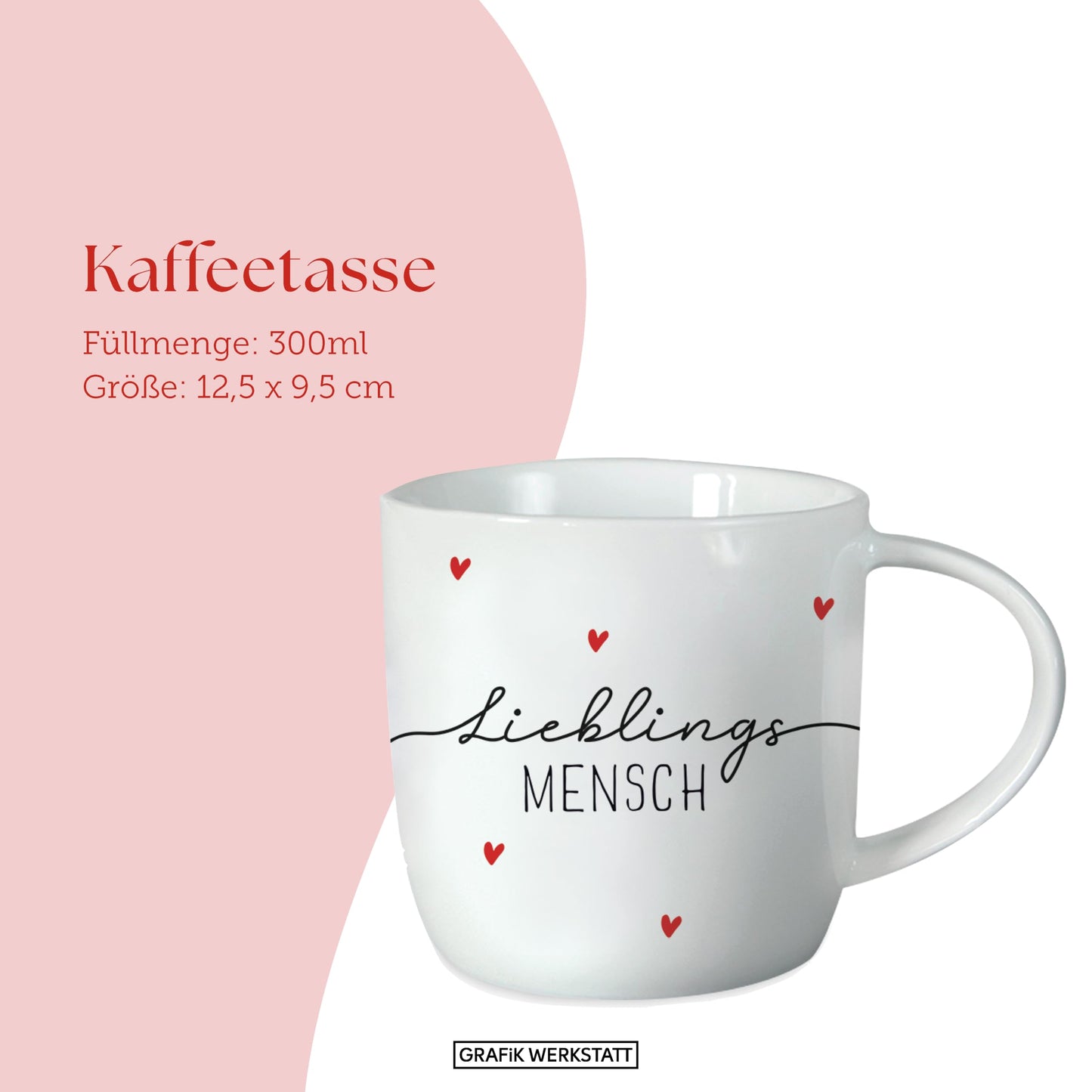 Graphic Workshop Coffee Mug with Saying 300 ml | Porcelain Mug | Favorite Person