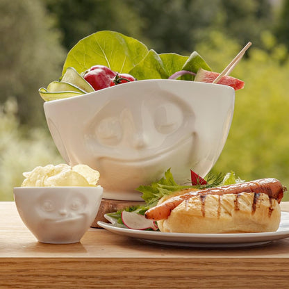 FIFTYEIGHT PRODUCTS / Cups / Bowl "Happy" (Porcelain, 1000ml, white, Made in Germany)