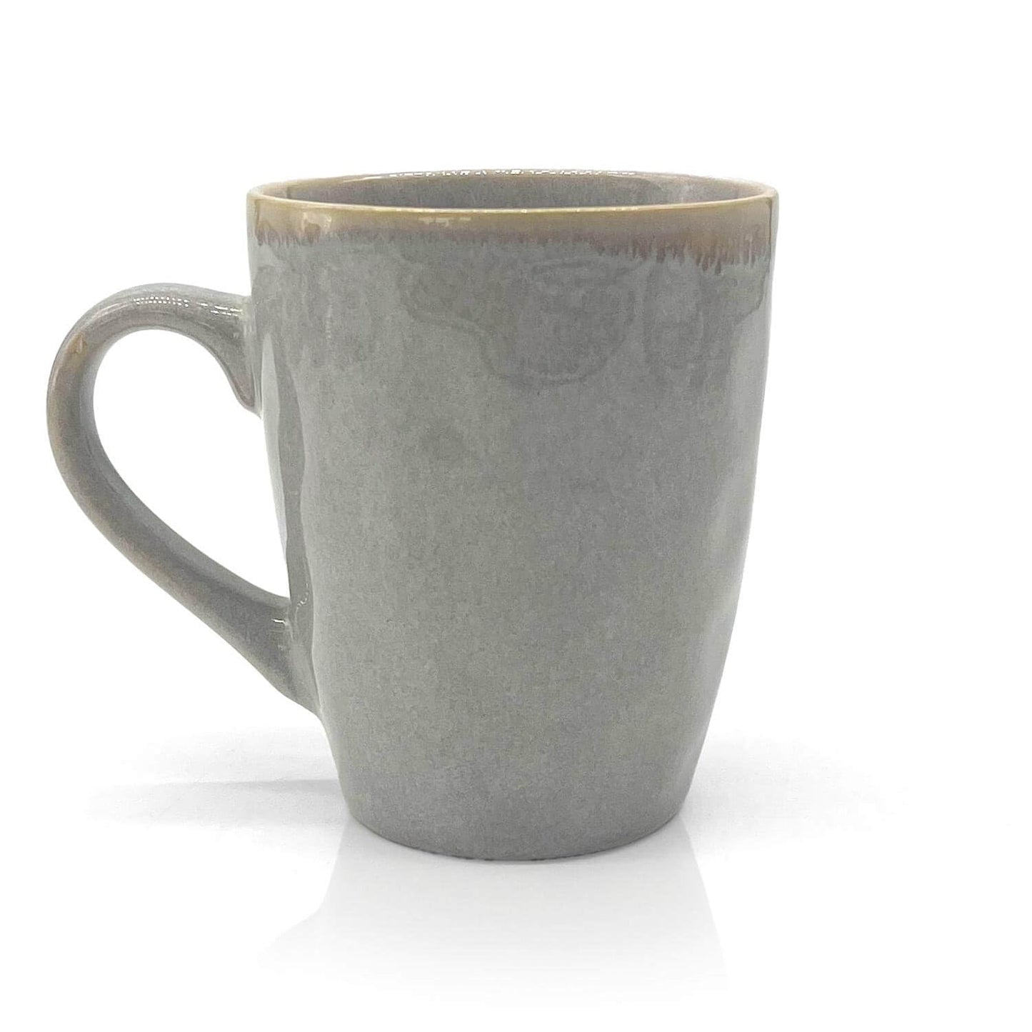 Mea-Living STONEWARE Mug with Handle, Sand, Handmade Stoneware, 400 ml, Beautiful Handmade Tableware