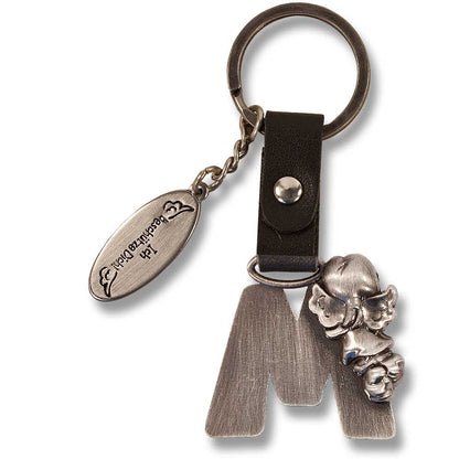 Guardian Angel Keychain Letter M