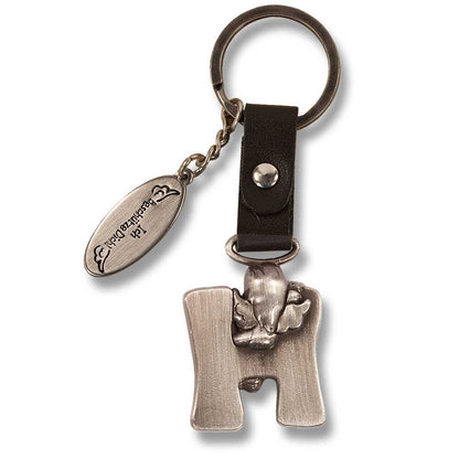 Guardian Angel Keychain Letter H