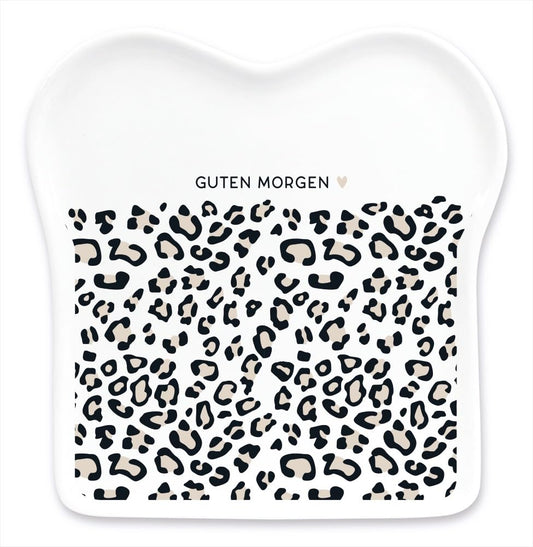 Graphic Workshop Toast Plate with Saying | Porcelain | Good Morning