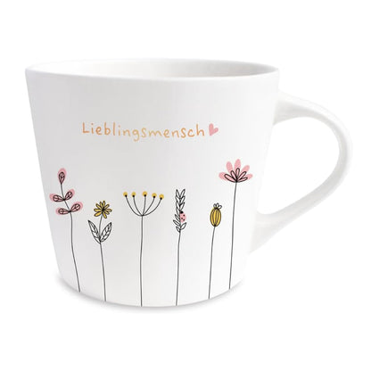 Grafik-Werkstatt Tazza da caffè con vero oro 100% | Tazza in porcellana | 420 ml | Persona preferita