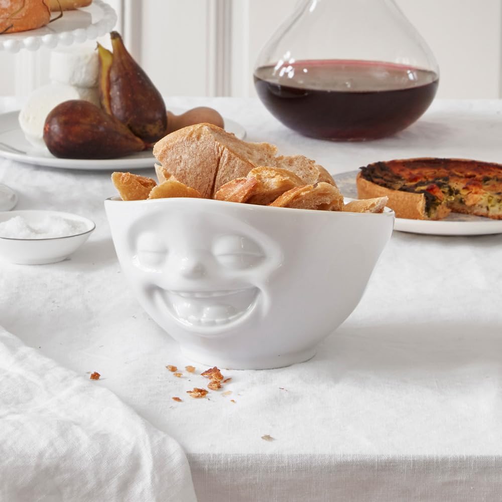 FIFTYEIGHT PRODUCTS / Mugs / "Laughing" Bowl (Porcelain, 500ml, white, Made in Germany)