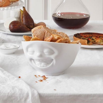 FIFTYEIGHT PRODUCTS / Mugs / "Laughing" Bowl (Porcelain, 500ml, white, Made in Germany)