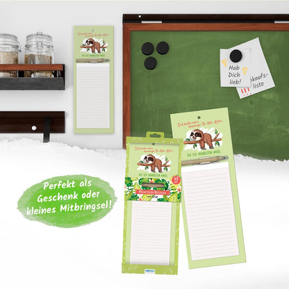 Trötsch Notepad with Pen and Sloth Magnet: Notepad Gift Gift Idea Reminder Memo Pad [Accessories] [Apr 20, 2023] Trötsch Verlag GmbH & Co. KG