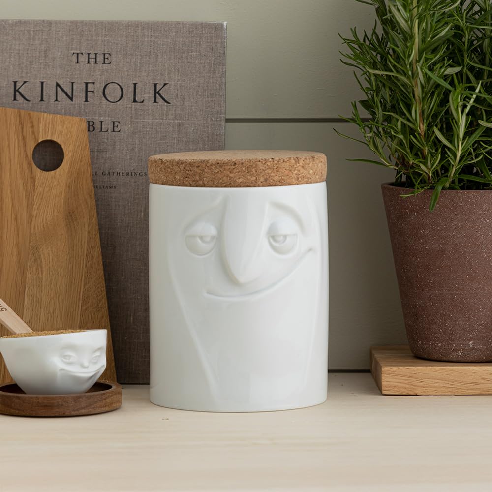 FIFTYEIGHT PRODUCTS / Mugs / Storage Jar "Charming" (Porcelain, 1700 ml, white, Made in Germany)