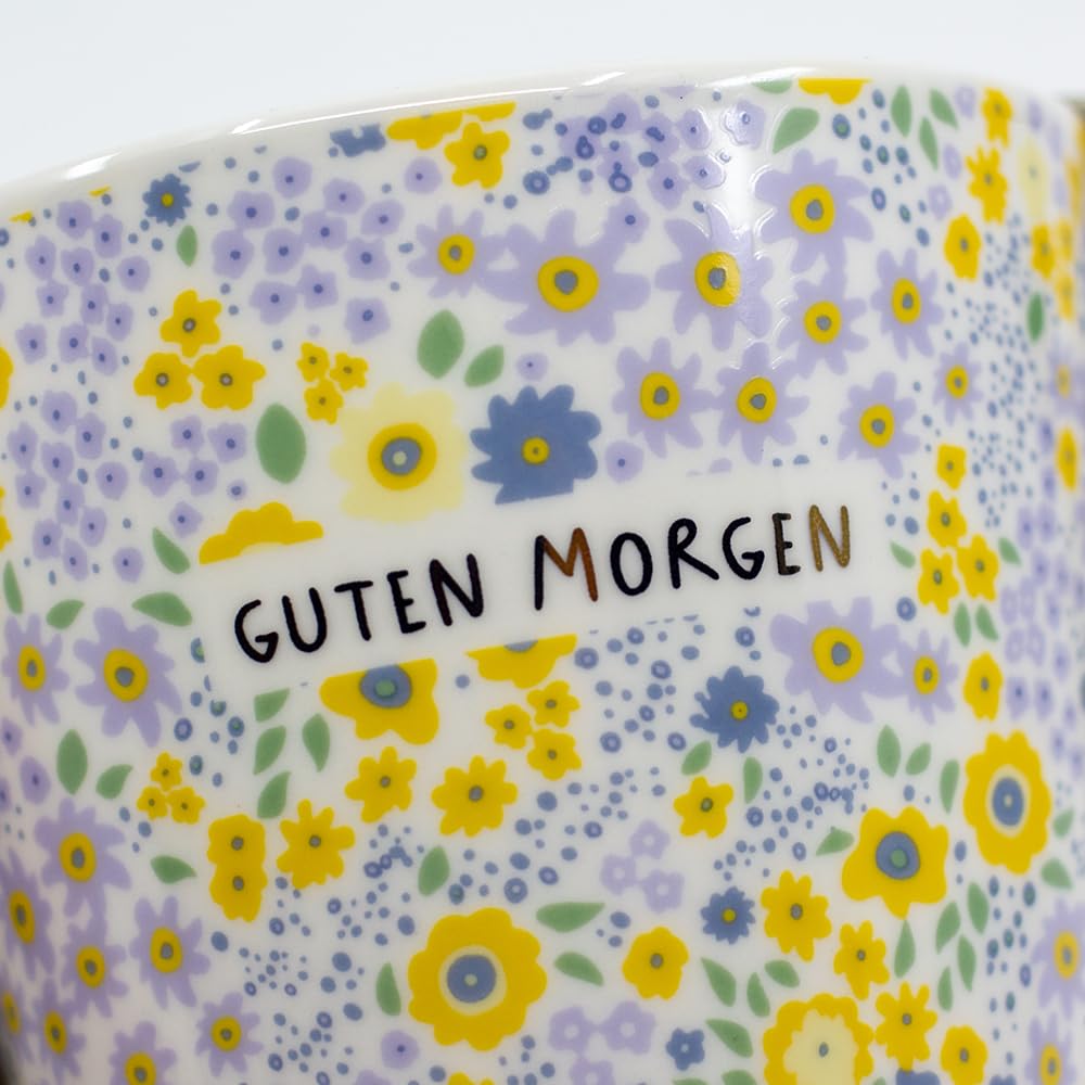 Graphics Workshop Coffee Mug with 100% Real Gold | Porcelain Mug | 420 ml | Good Morning