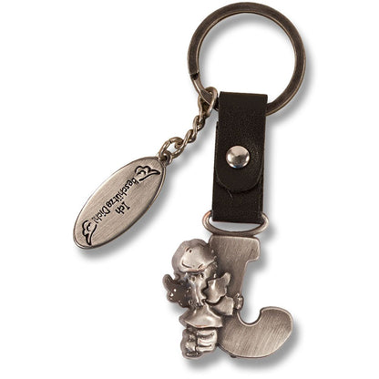 Guardian Angel Keychain Letter J