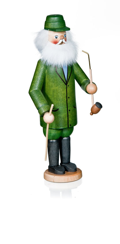 Crottendorf Original Smoker Man - Traditional Green Smoker Figurine from the Erzgebirge - approx. 23 cm -