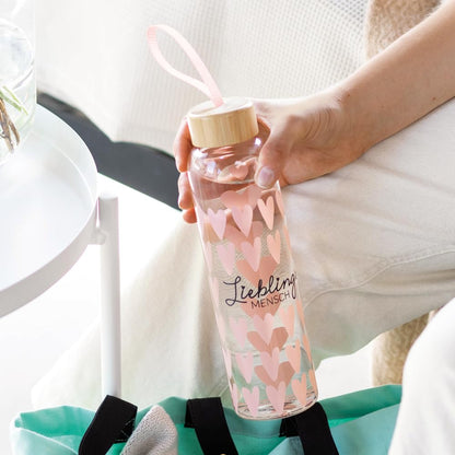 Grafik Werkstatt Borraccia in vetro con frase divertente | con laccetto | 550 ml