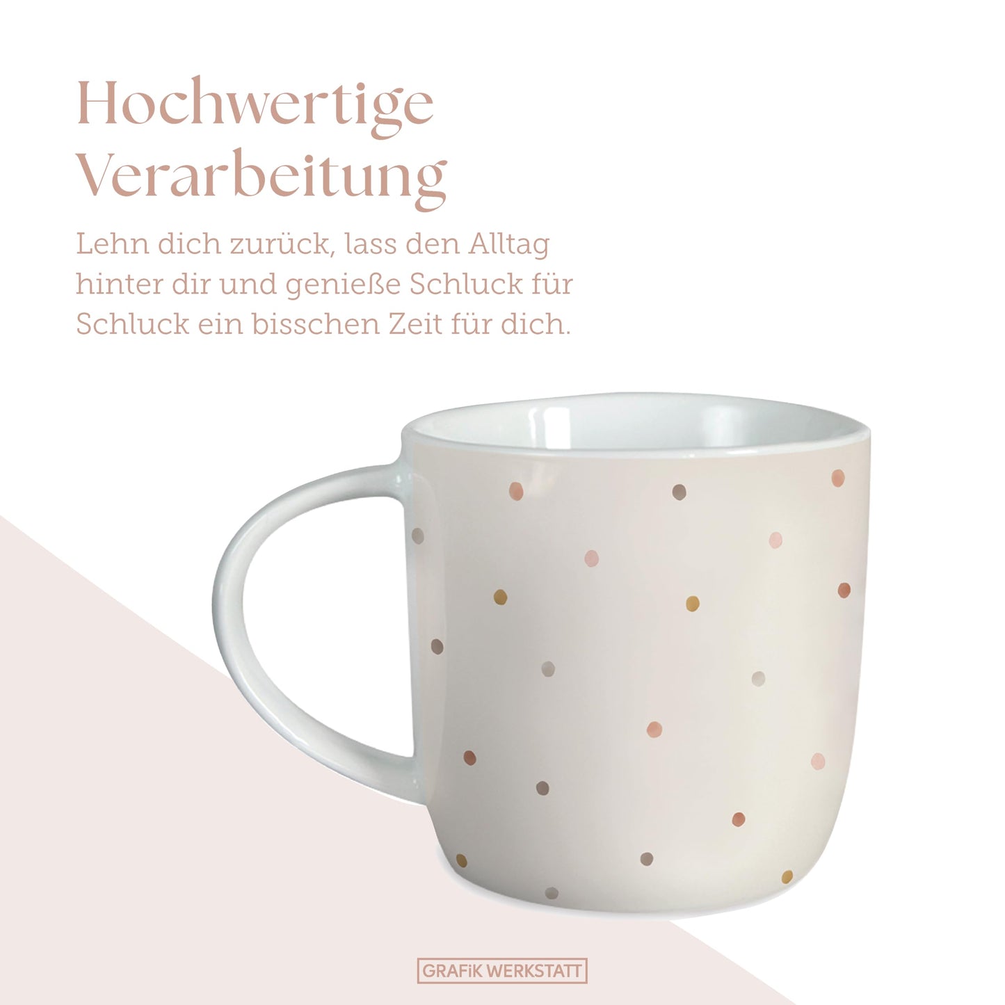Tazza da caffè con scritta Grafic-Werkstatt 300 ml | Tazza in porcellana | Tazza del buon umore
