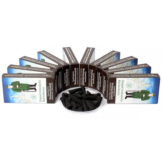 Crottendorfer Räucherkerzen set da 10 (10 x 24 pezzi) Fragranza natalizia dei Monti Metalliferi