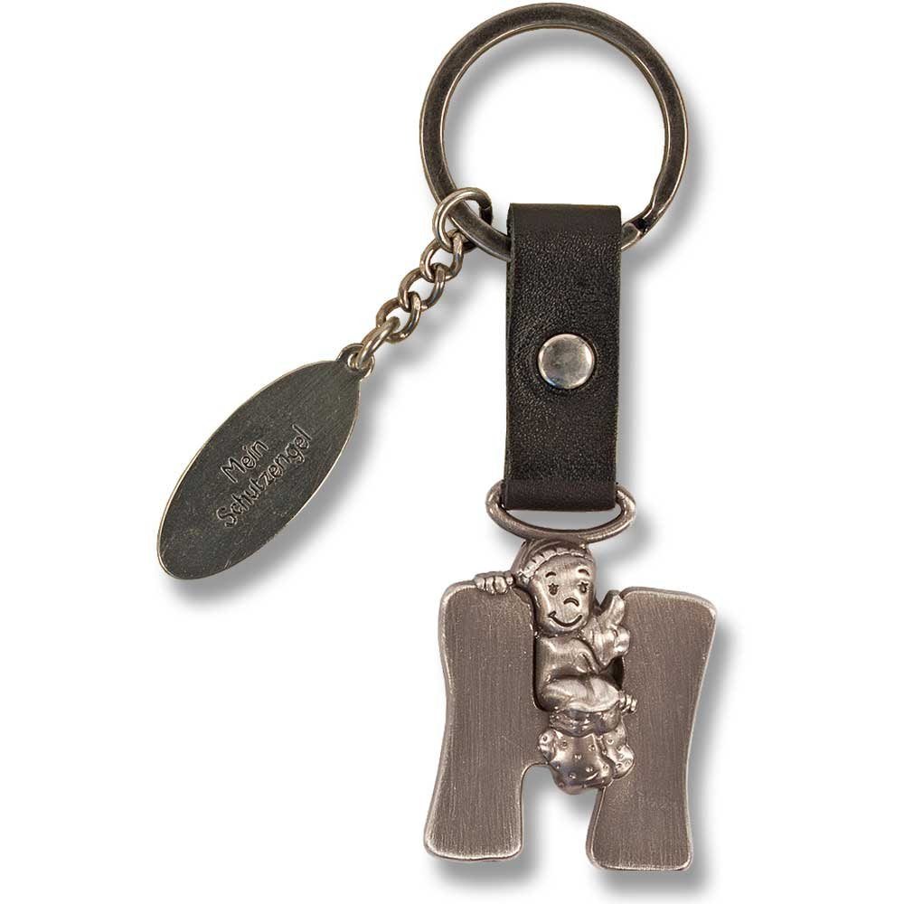 Guardian Angel Keychain Letter H