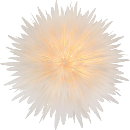Mea-Living Stella Dalia White 60 cm, Parchment Paper Flower - Luminous Star, Paper Star, Christmas Star