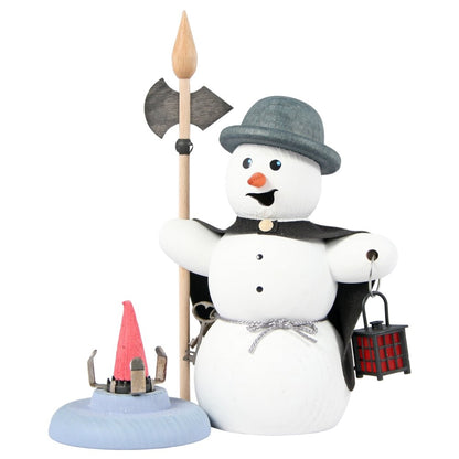 Kuhnert Smokerman/Incense Figurine Made of Wood - Snowman in Various Designs - Approx. 13 cm - Made in Germany